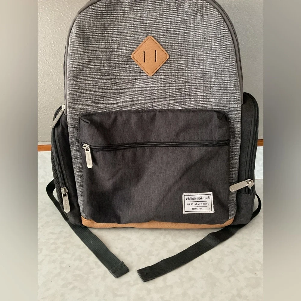 Eddie Bauer Gray and Black Backpack